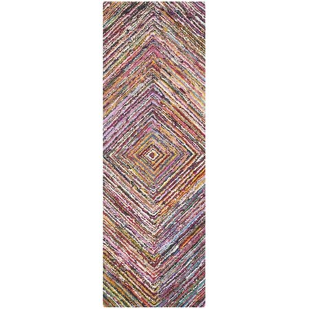 Safavieh Nantucket Hand Tufted Rectangle Rug- Multi- 2 ft. 3 in. x 7 ft. NAN513A-27